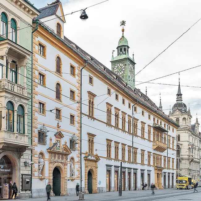 Historische Grazer Altstadtfassade